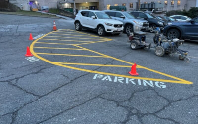Parking Lot Line Striping in Lawrence, MA.
