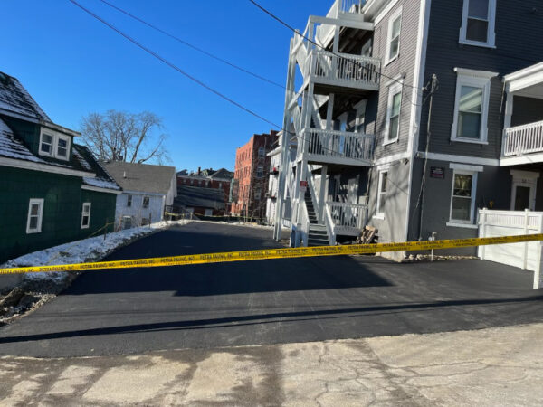 Northeast Contracting Solutions prepped, repaired, and paved this driveway and connecting areas for this property in Haverhill, MA.

