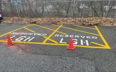 Commercial Parking Lot Striping in Lawrence, MA.