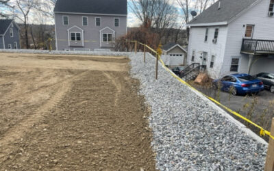 Retaining Wall Installation in Haverhill, MA.