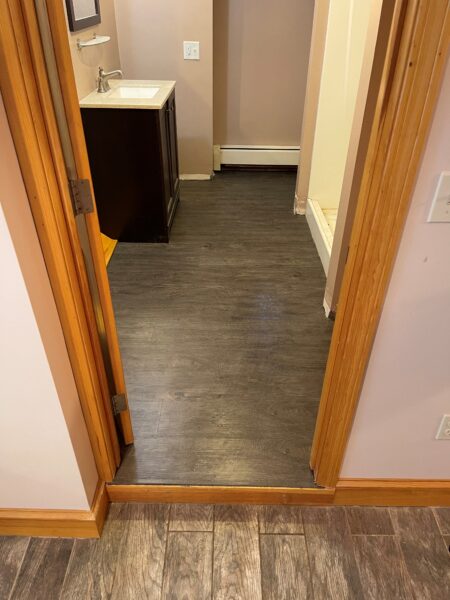 Bathroom and Flooring installation in Merrimack, MA.

